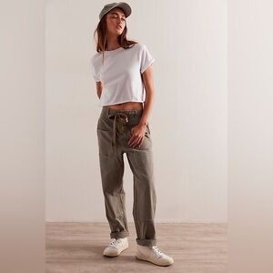NWOT FREE PEOPLE WE THE FREE Hayden Pull-On Pants | Laurel Oak MSRP $148 Size L